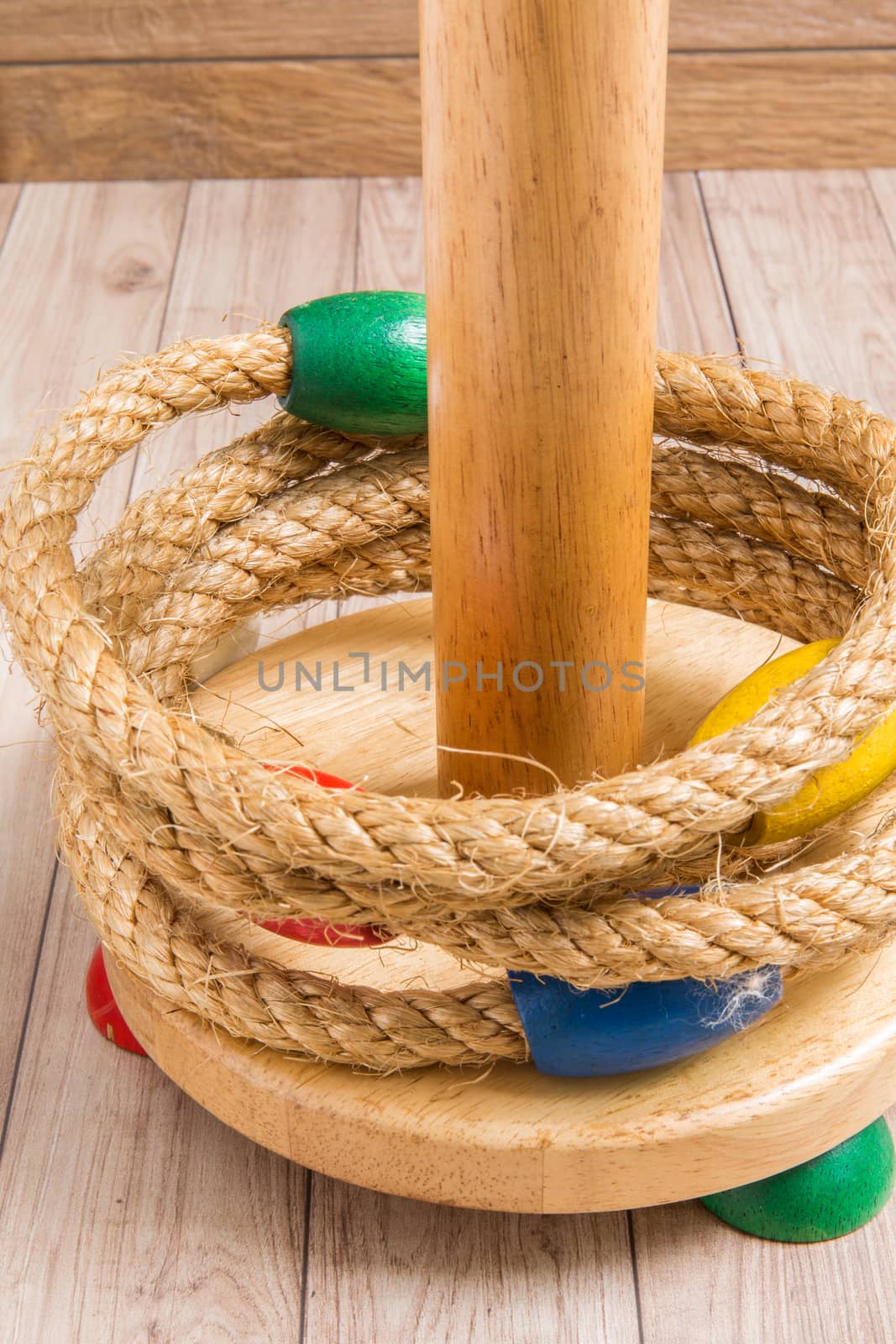 Ring toss game is a child's favorite toy.