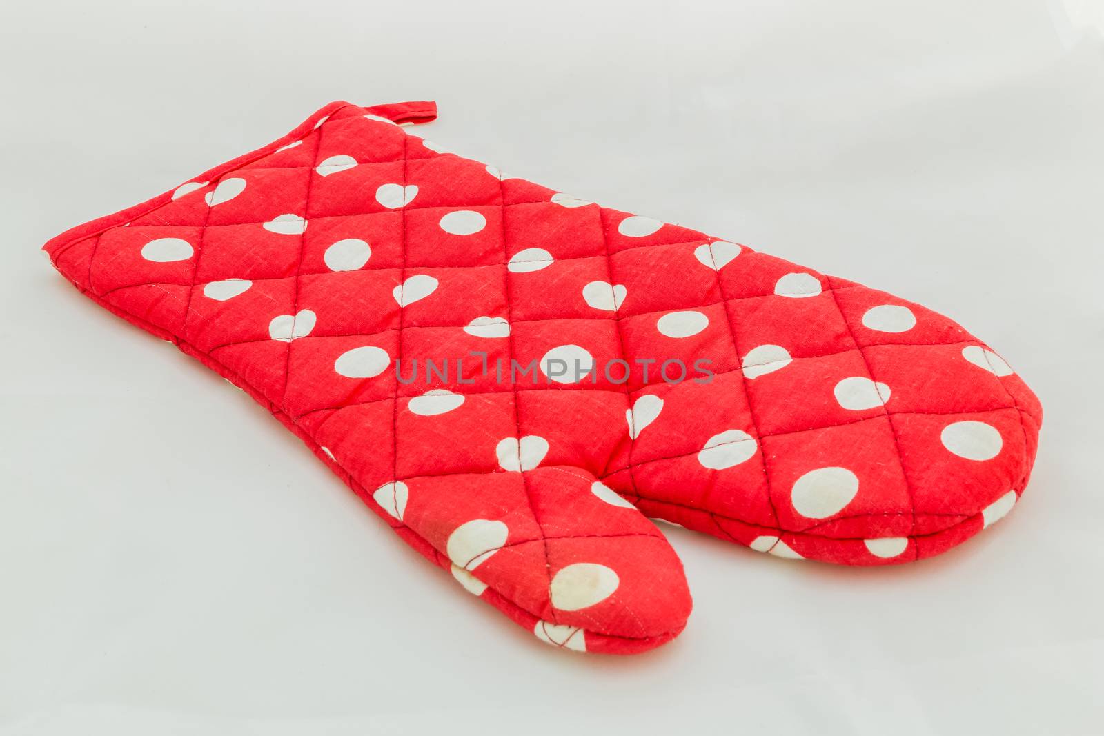 Oven mitts isolated on white background.