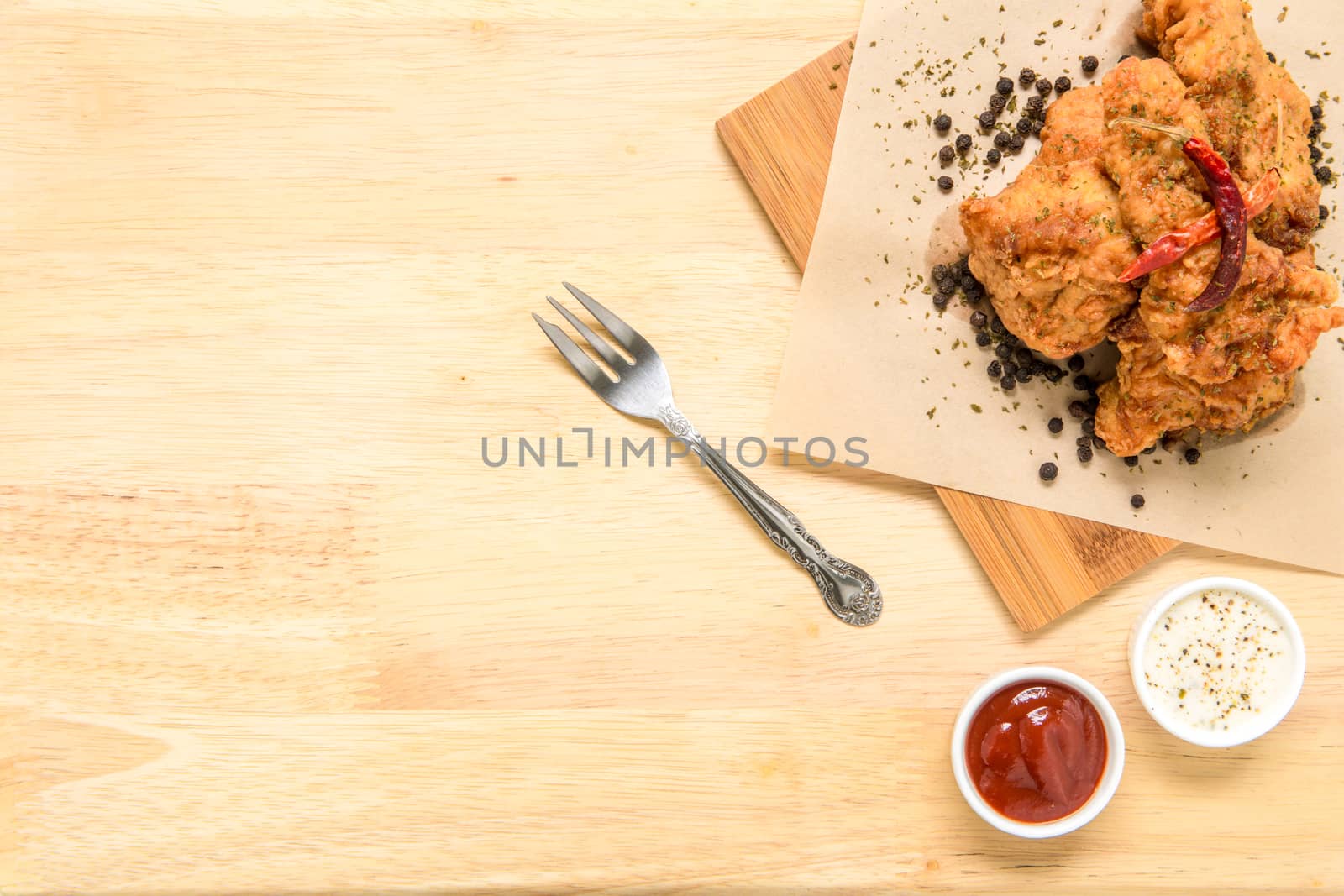 Spicy deep fried chicken great for snack break!