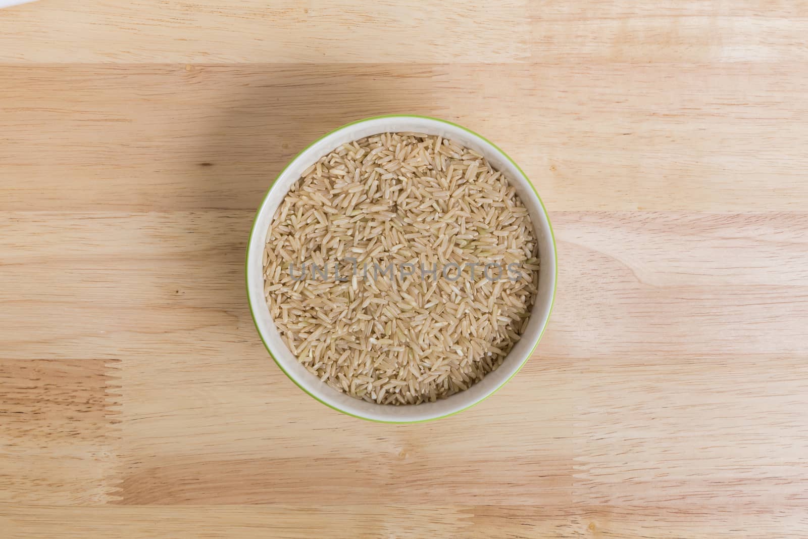 Uncooked Jasmine Brown Rice in Bowl