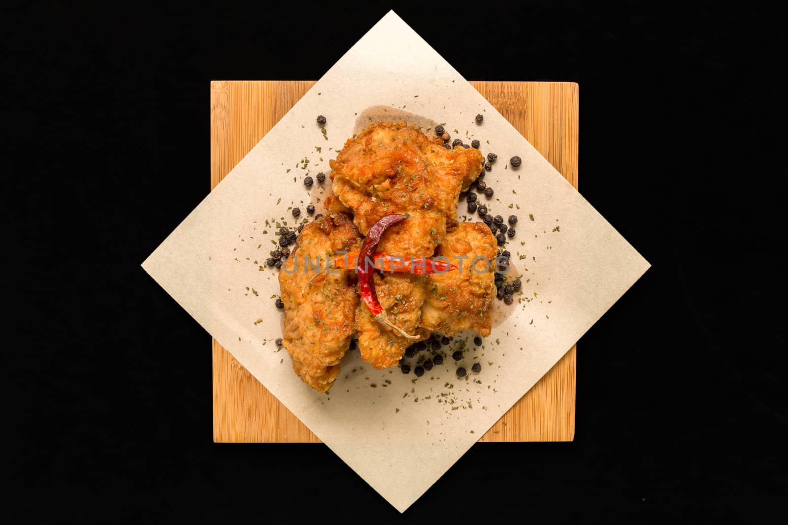 Spicy deep fried chicken great for snack break!