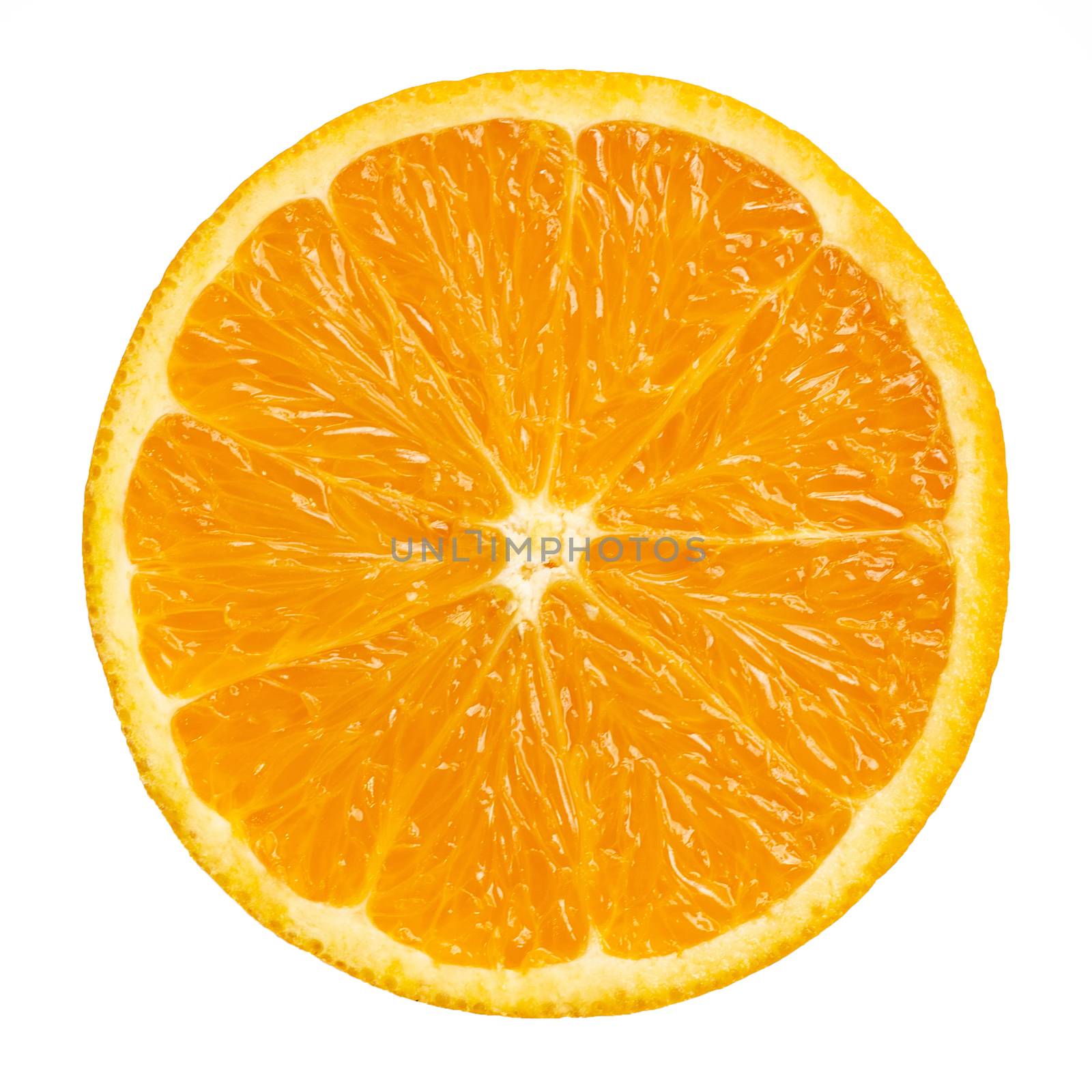 Orange slice isolated on white