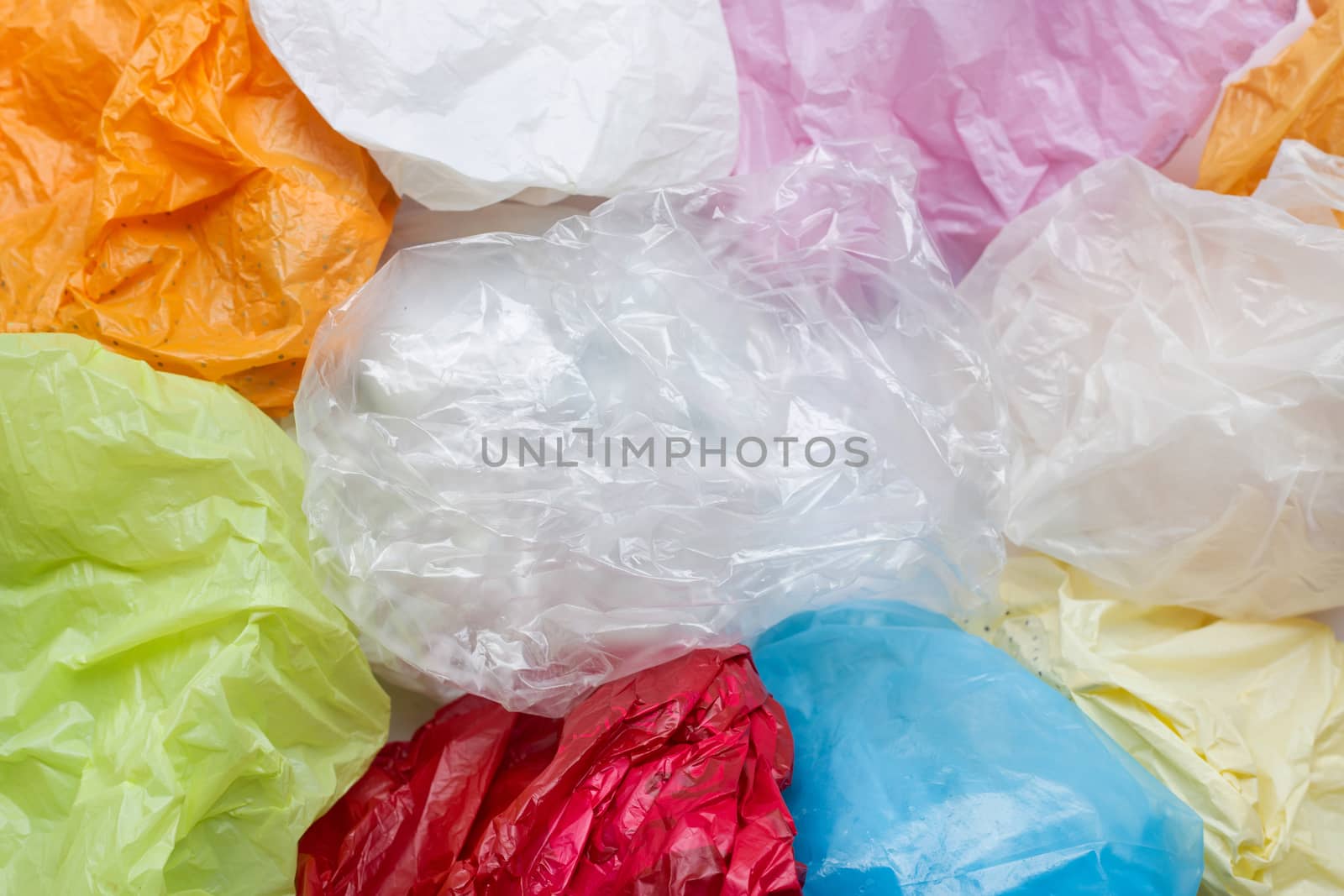 Colorful plastic bags