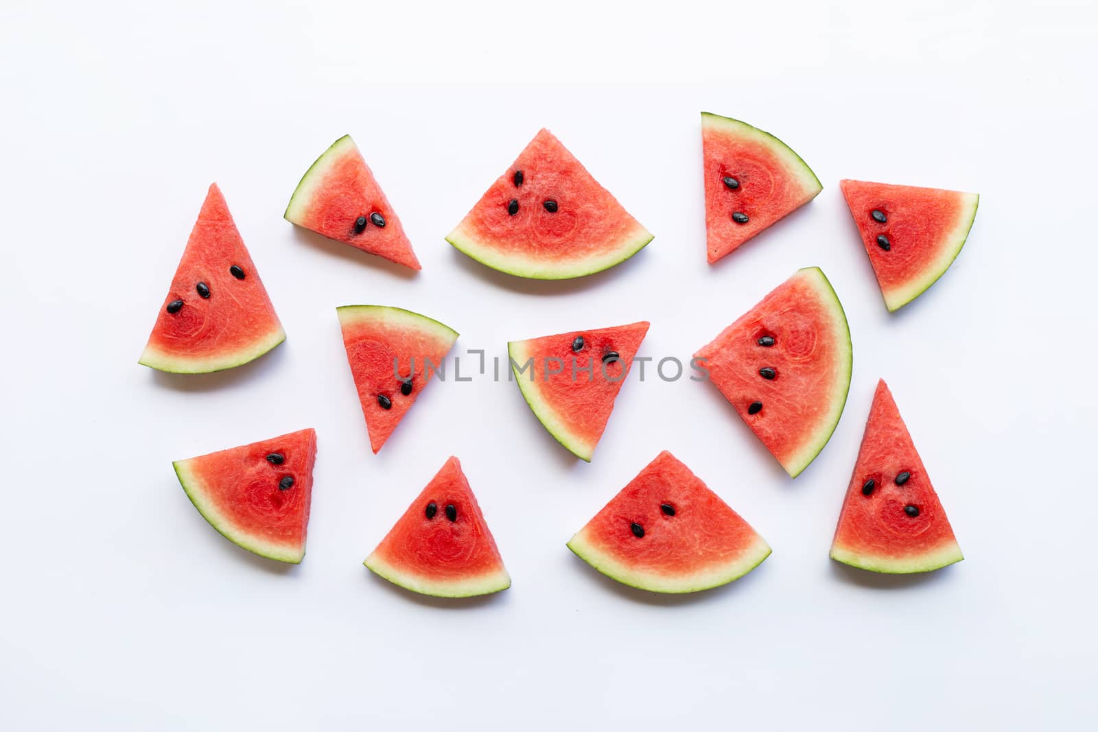 Cut watermelon slices