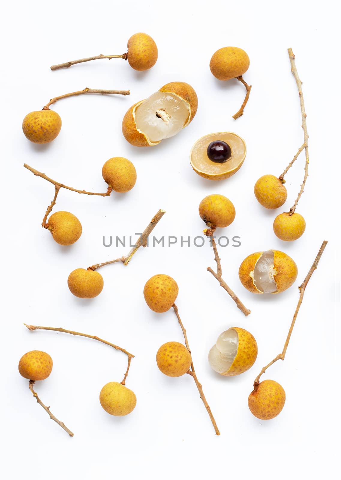 Longan isolated on white background. by Bowonpat