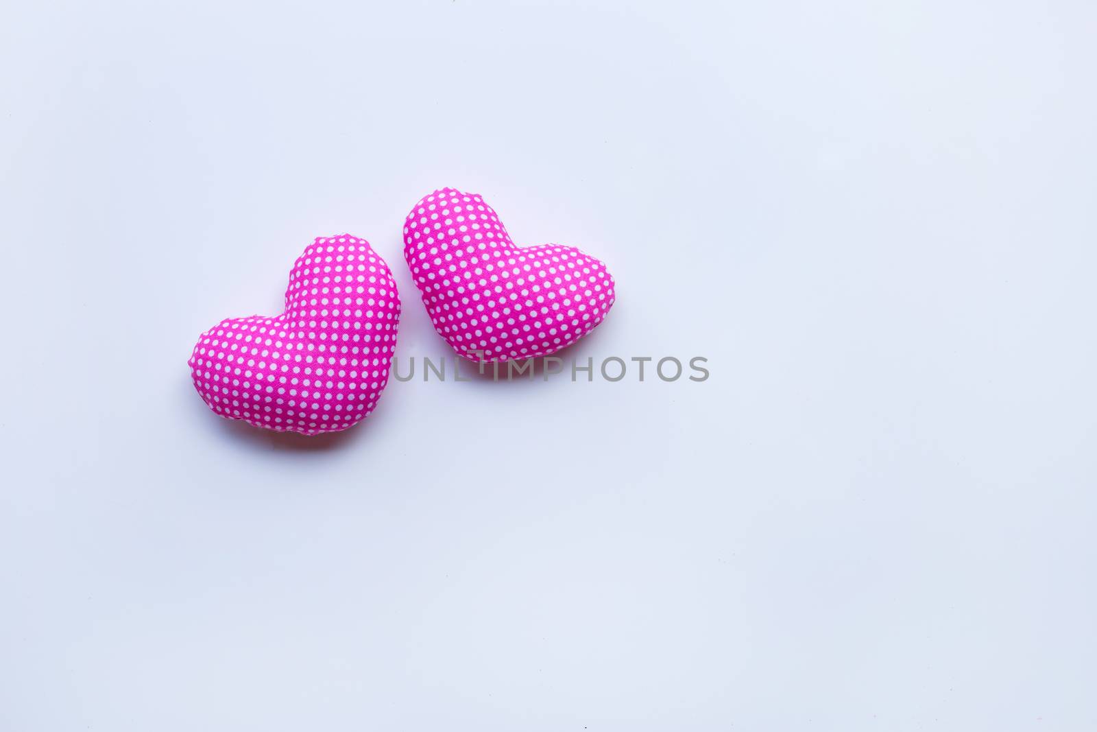 Valentine's hearts on white background