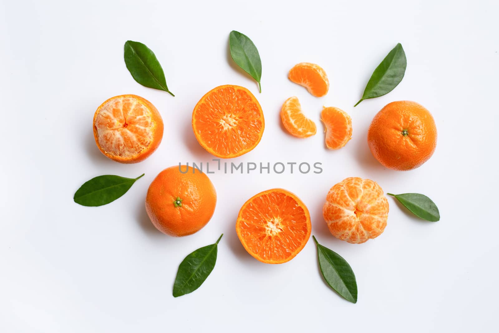 Mandarin Orange. White Background