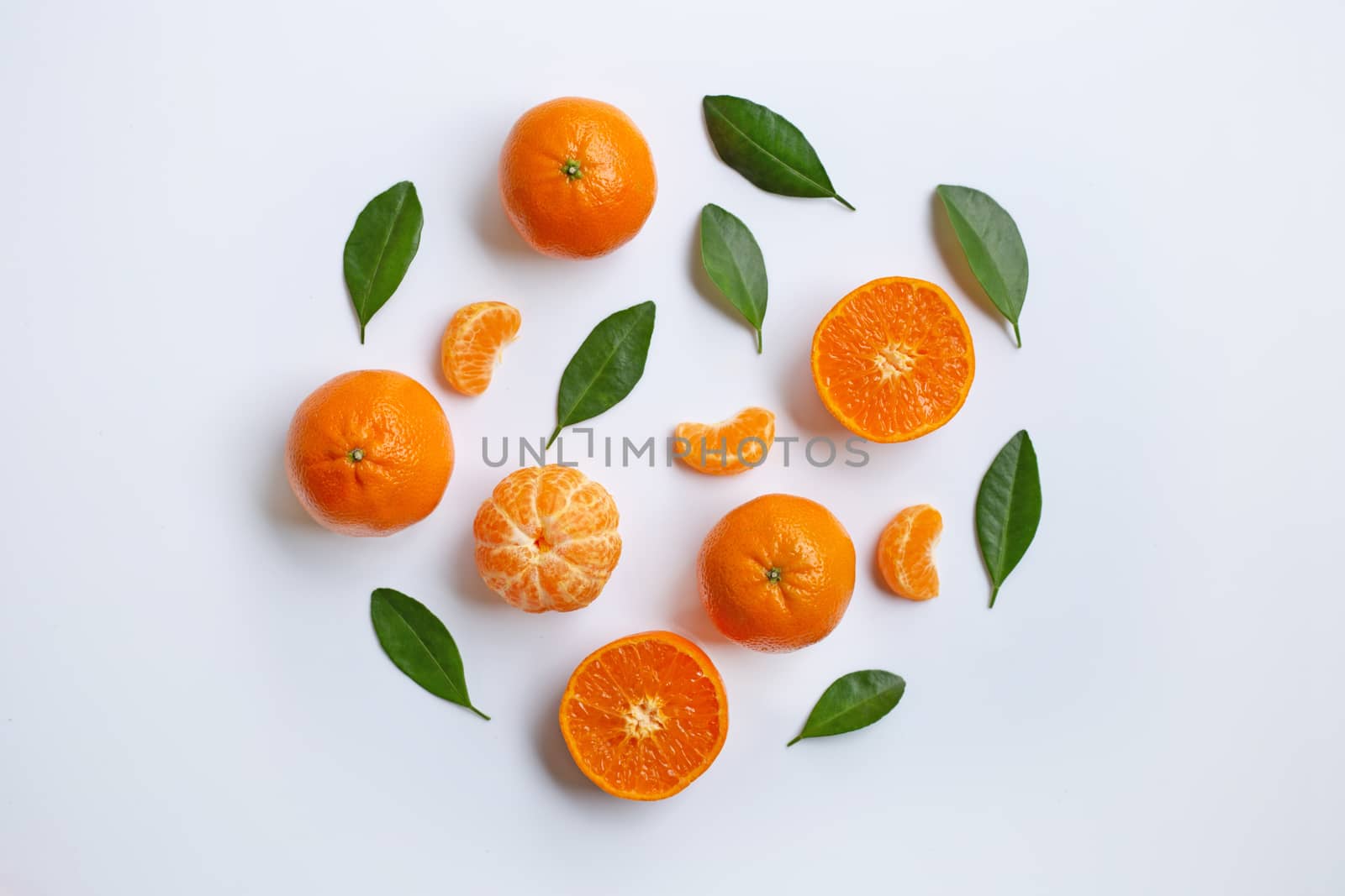 Mandarin Orange. White Background