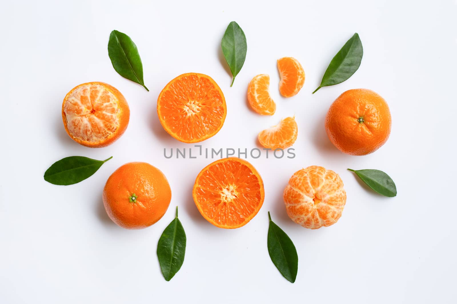 Mandarin Orange. White Background