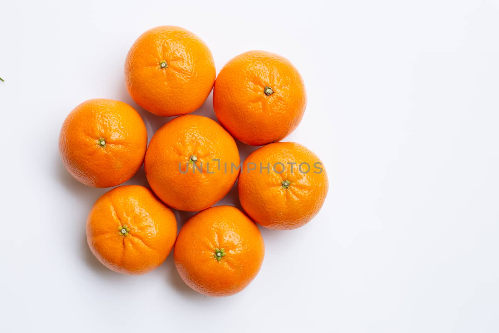 Mandarin Orange. White Background