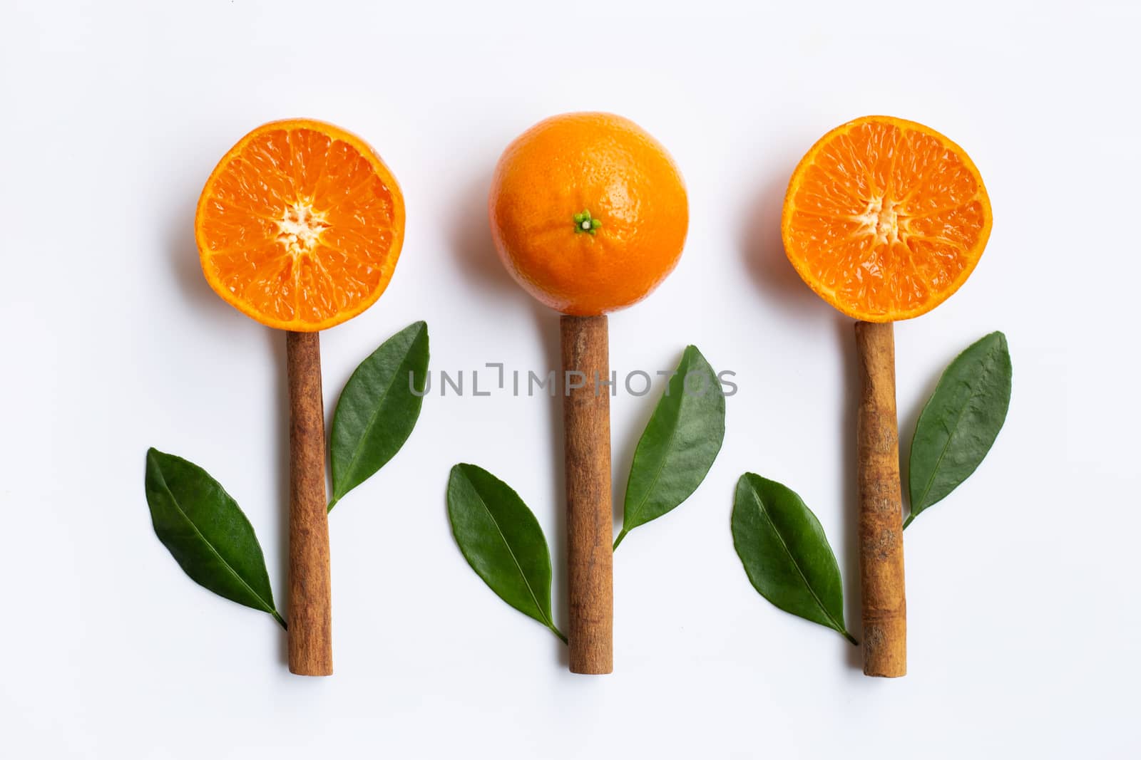 Mandarin Orange. White Background
