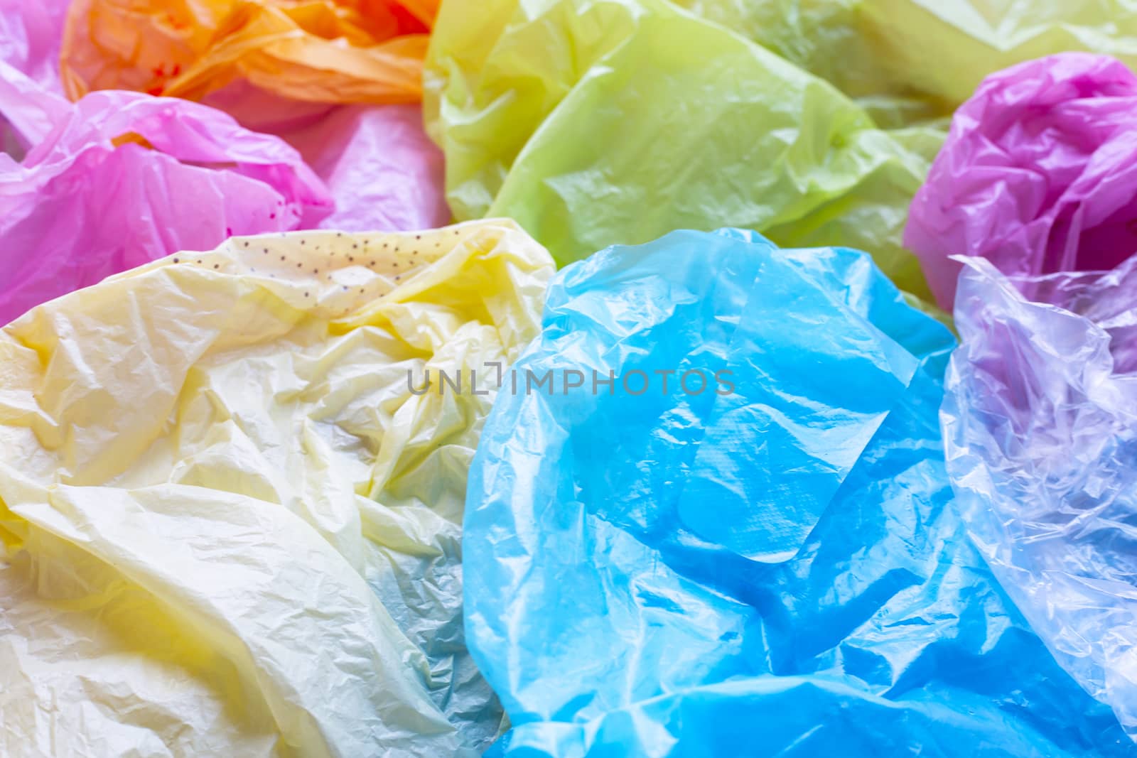 Colorful plastic bags