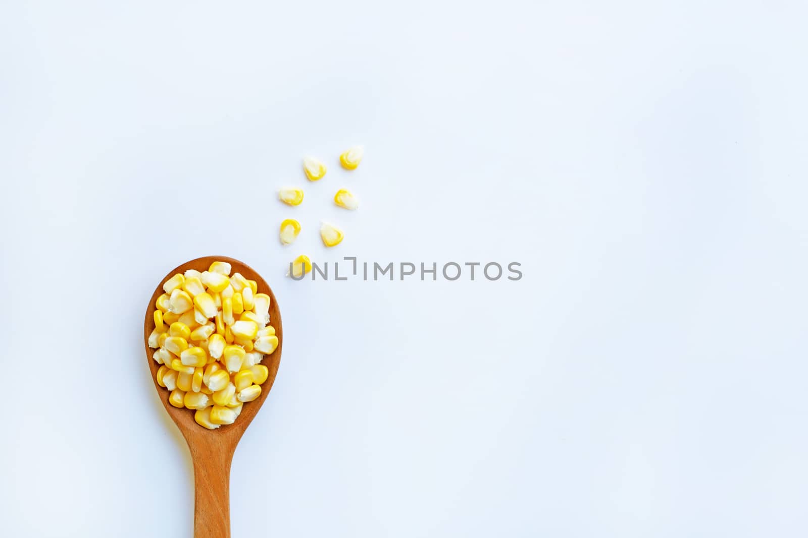 Corn on white background