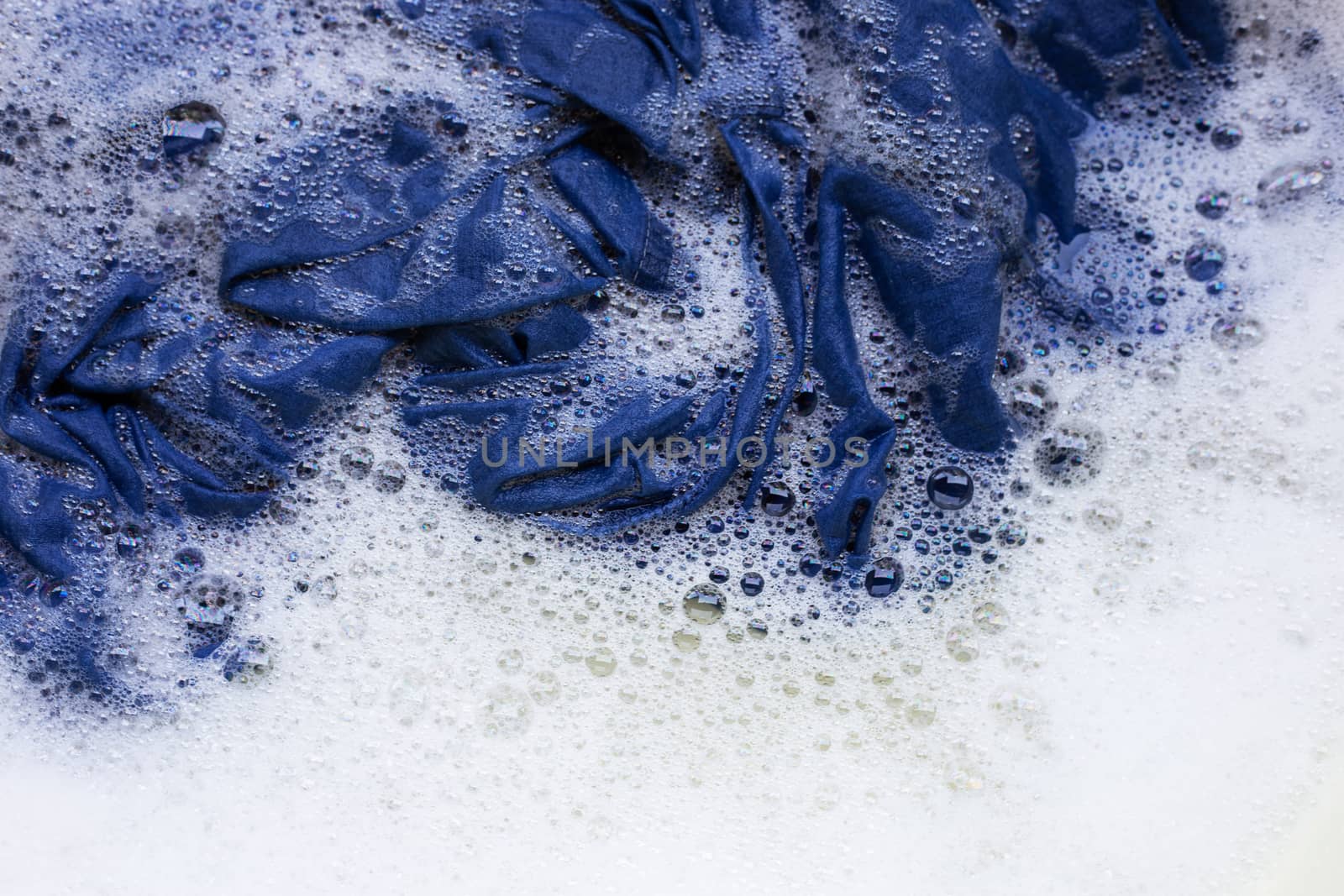 Washing Jeans shirt, soaked