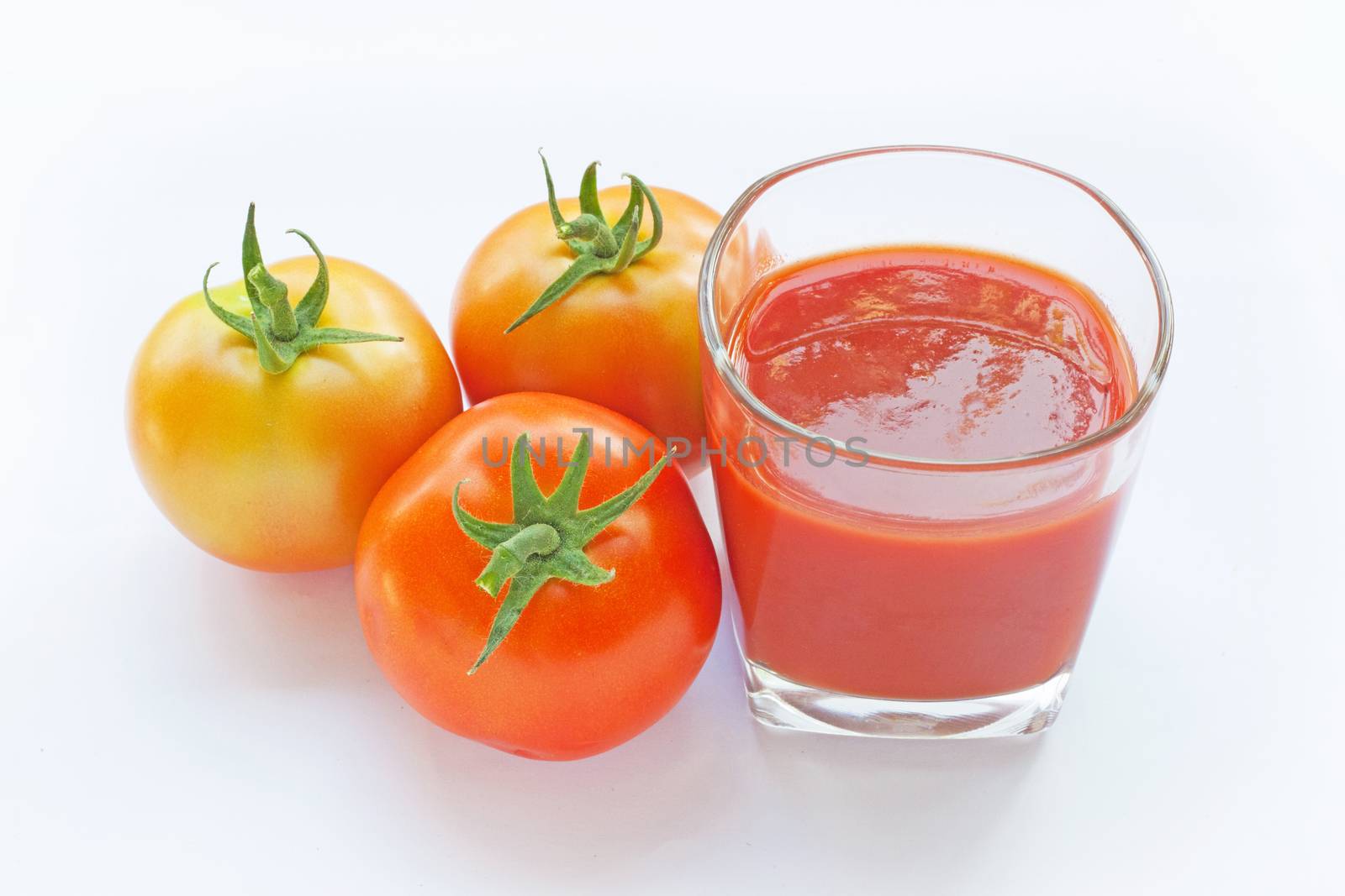Tomato juice in a glass