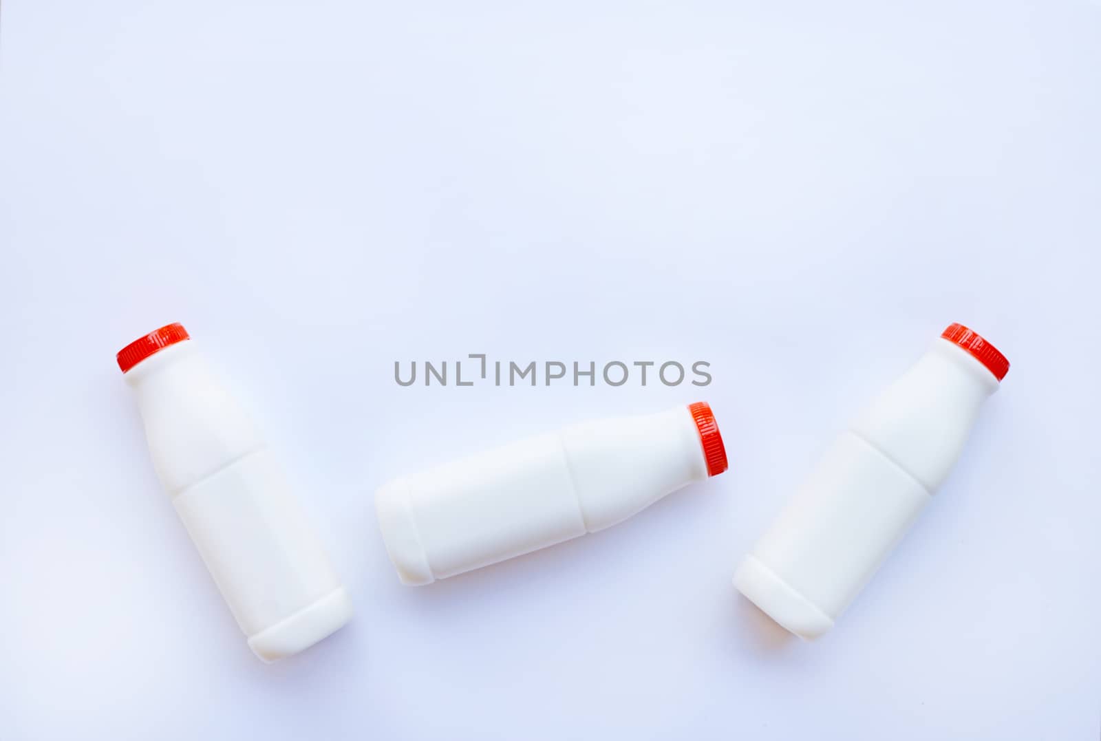 Milk bottle  on white background