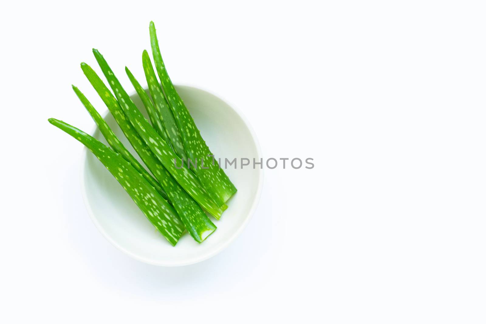 Aloe vera  on white background.