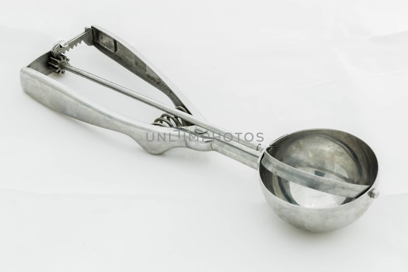 Ice-cream scoop isolated on white background.