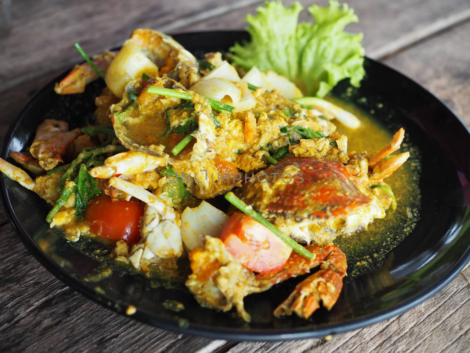 Stir Fried Crab with Curry Powder by Unimages2527