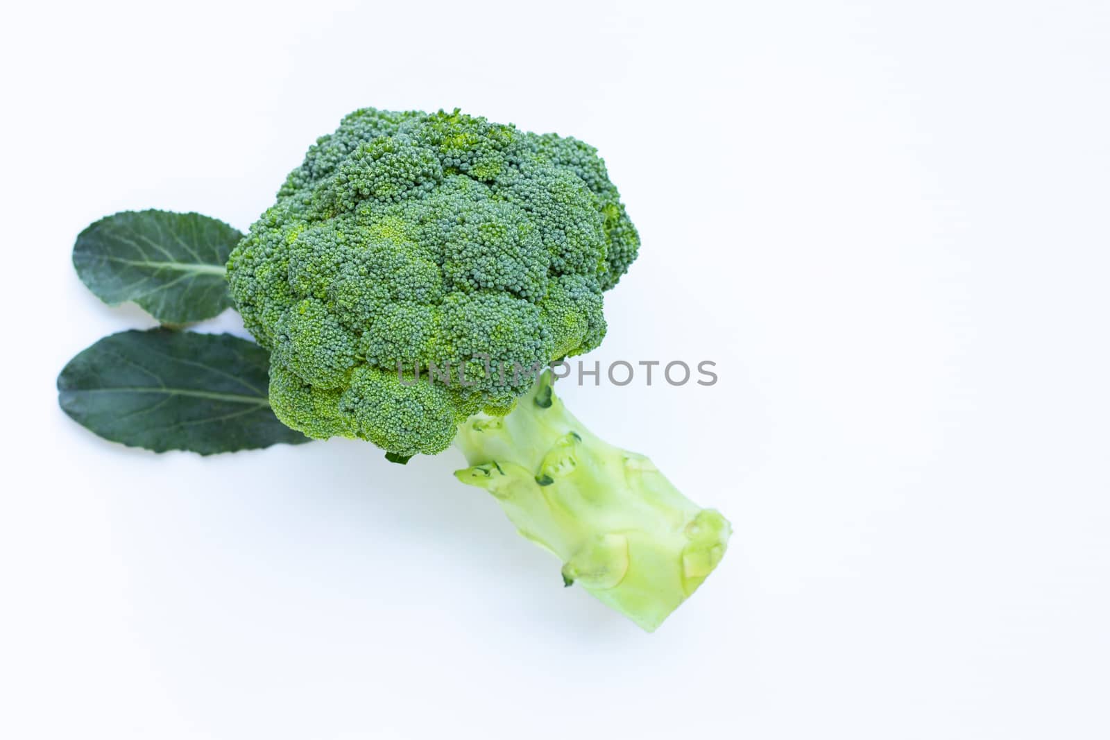 Fresh broccoli isolated on white background by Bowonpat