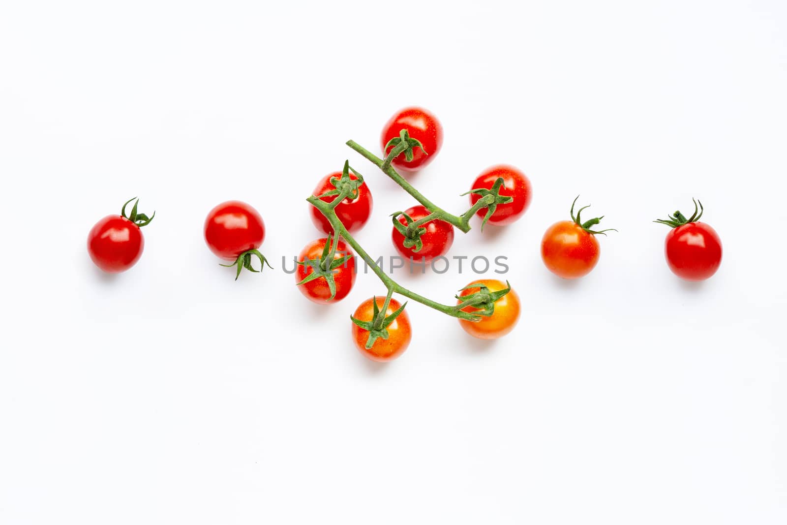 Fresh tomatoes isolated on white background. by Bowonpat