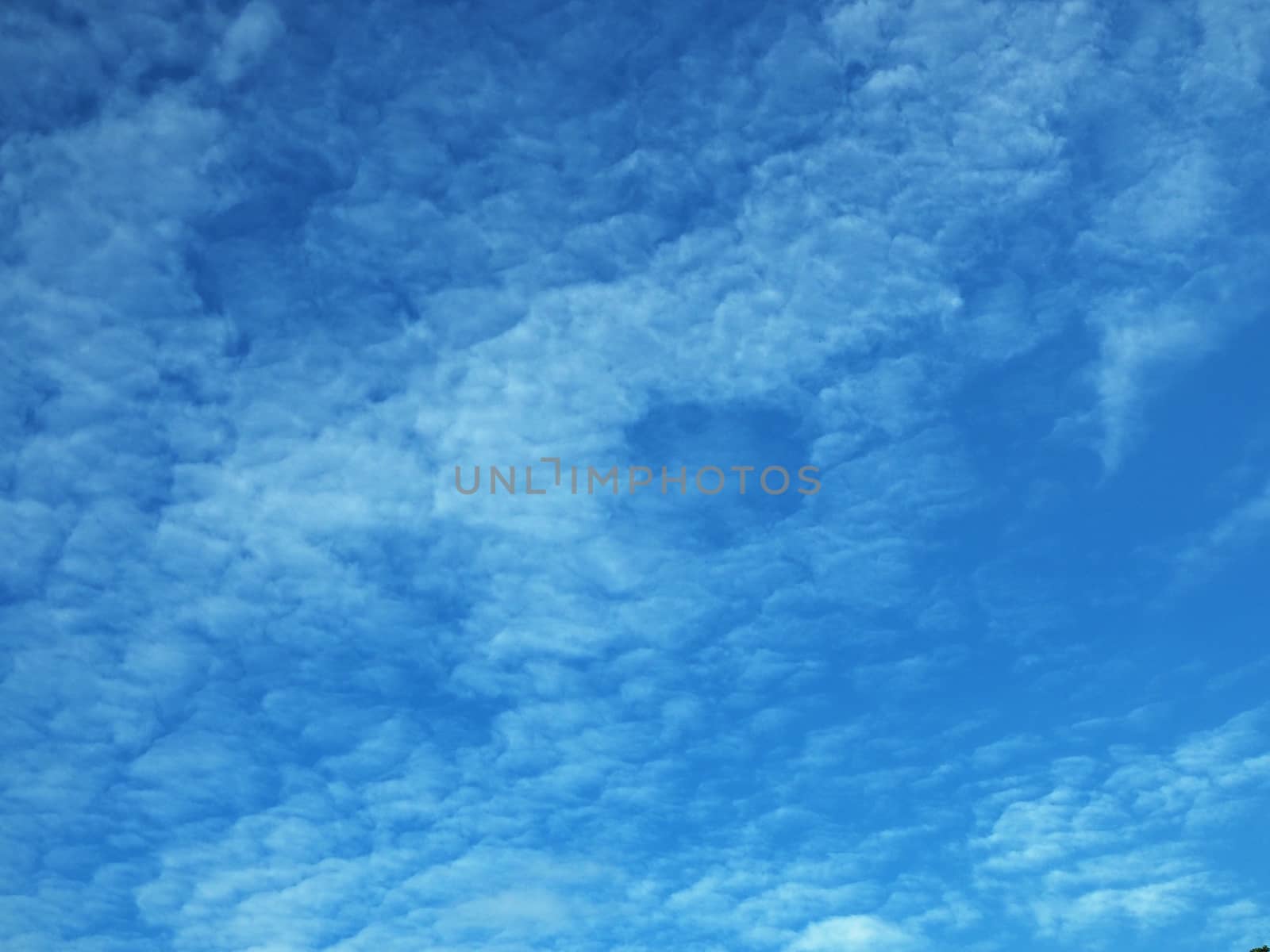Bright blue sky For making in the background Or used in graphic work.