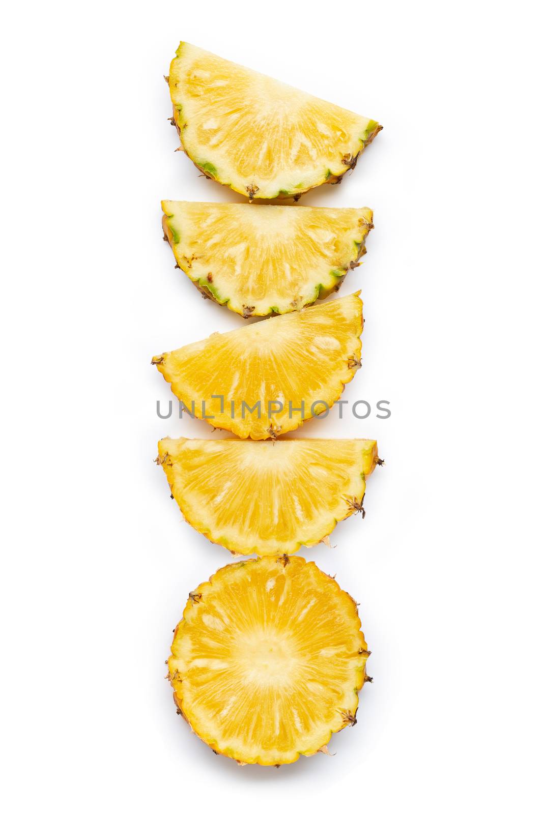 Fresh pineapple on white background.