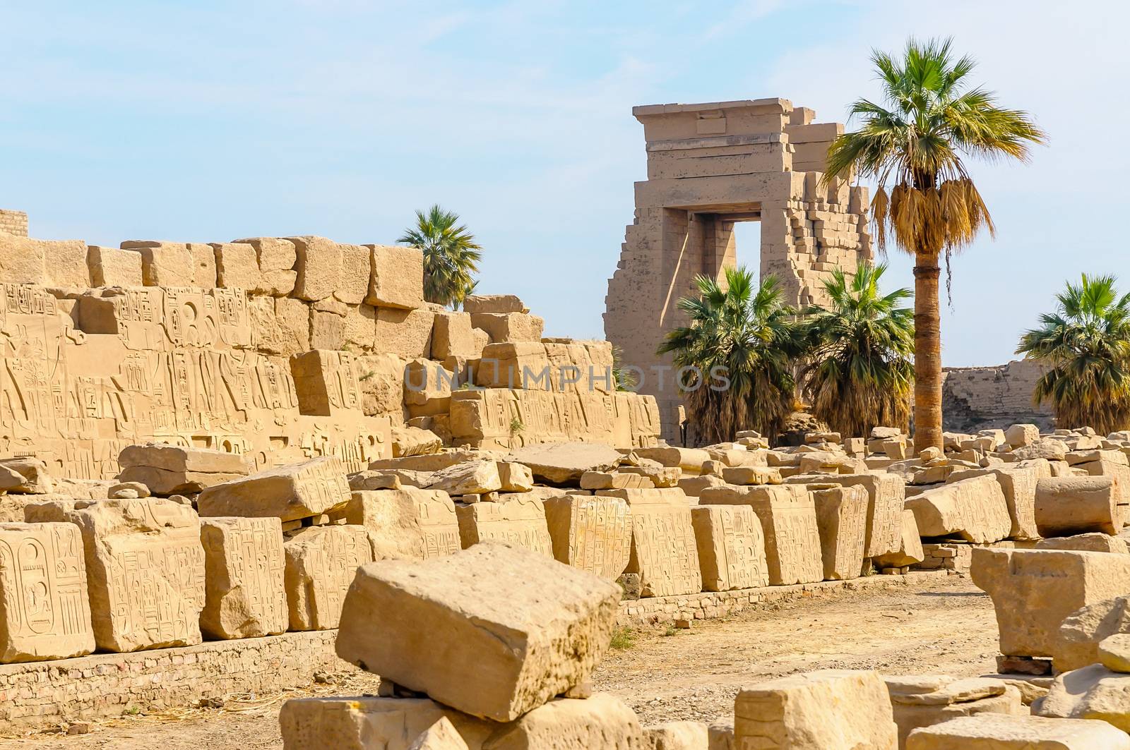 Karnak temple in Luxor, Egypt. East Gate Of Nectanebo