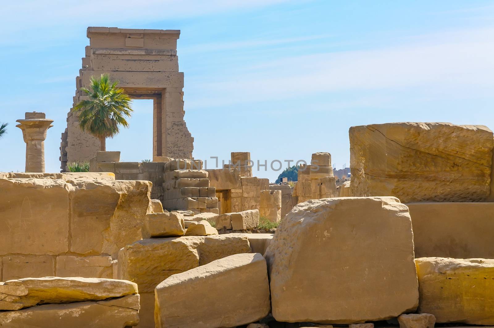 Karnak temple in Luxor, Egypt. East Gate Of Nectanebo