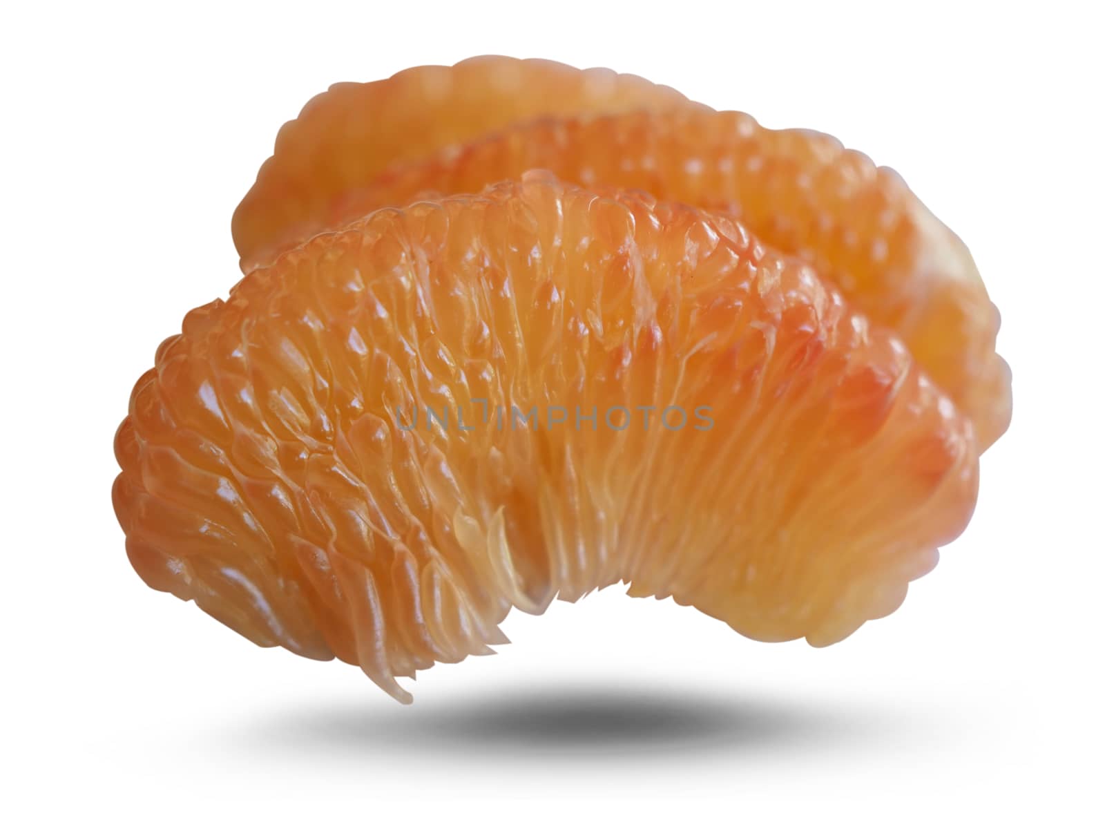 Grapefruit from Thailand, isolated on a white background with clipping path.