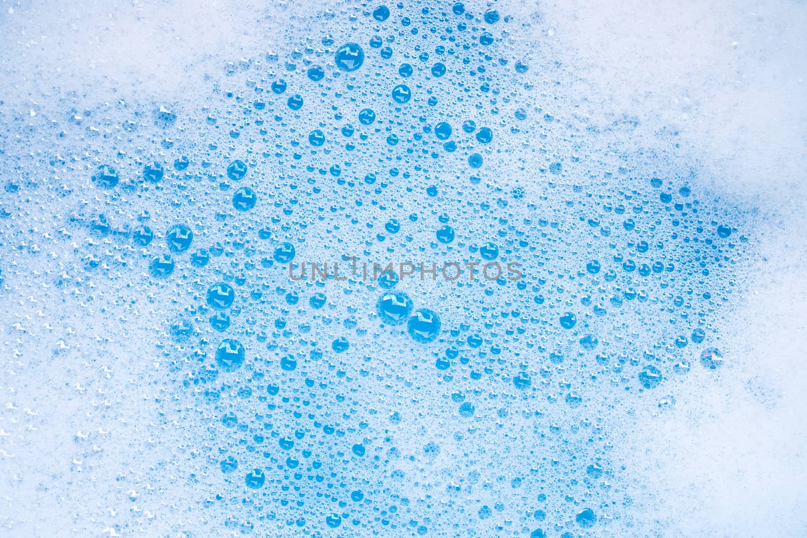 Detergent foam bubble. Top view