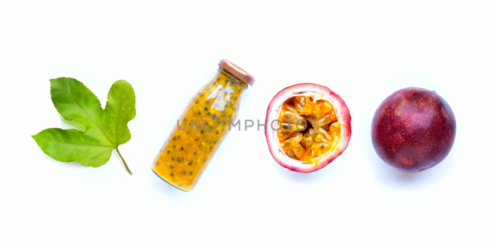 Passion fruit on white background. by Bowonpat