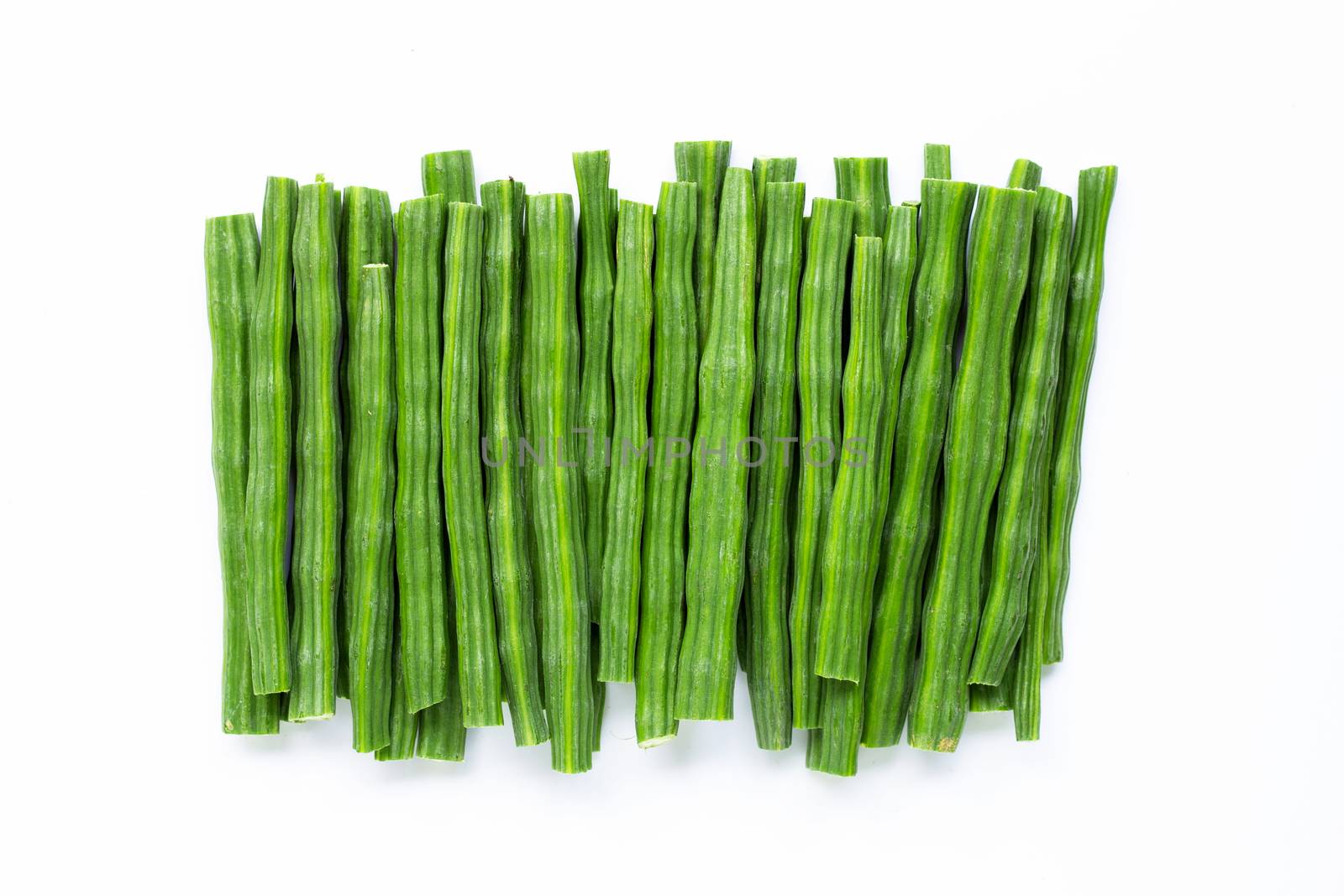 Moringa oleifera isolated on white background.