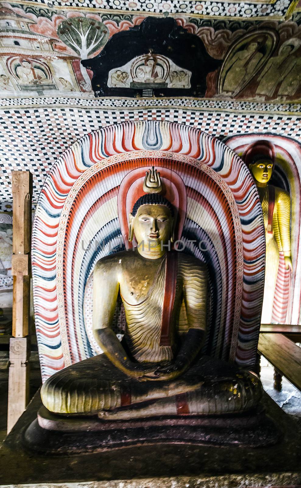 Buddha statues in Dambulla Cave Temple, Sri Lanka