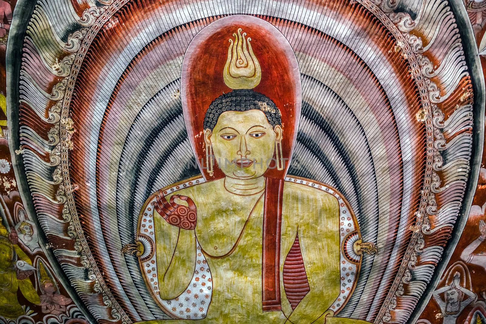 Buddha statues in Dambulla Cave Temple, Sri Lanka