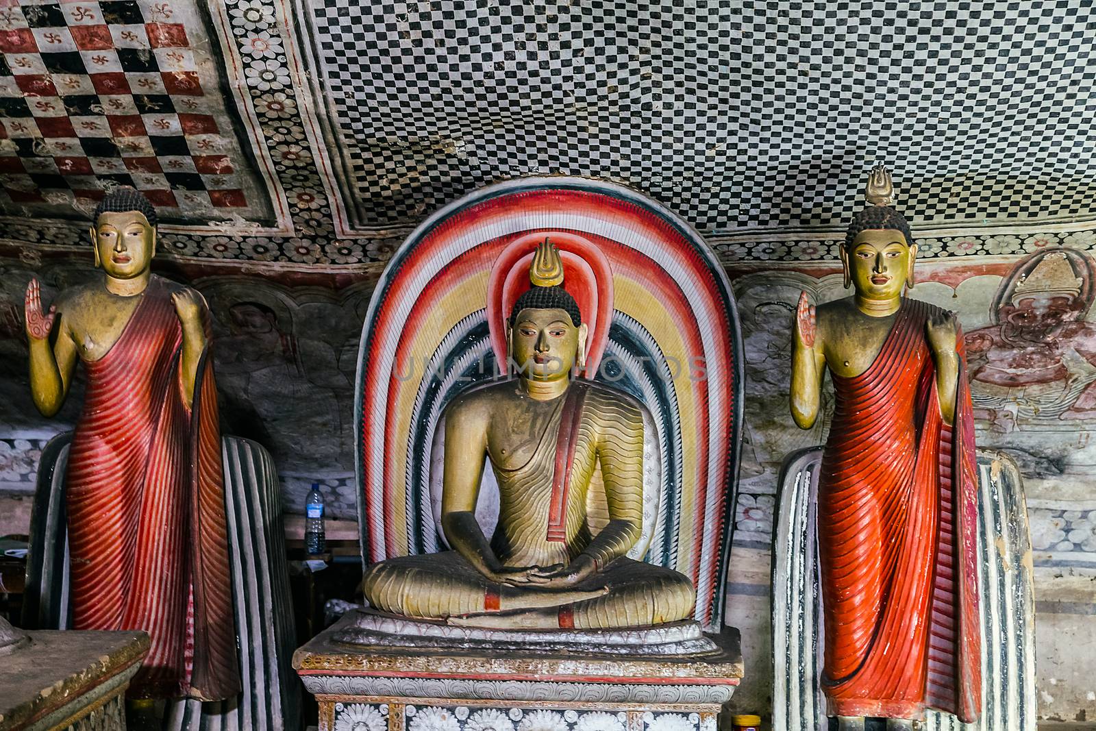 Buddha statues in Dambulla Cave Temple, Sri Lanka