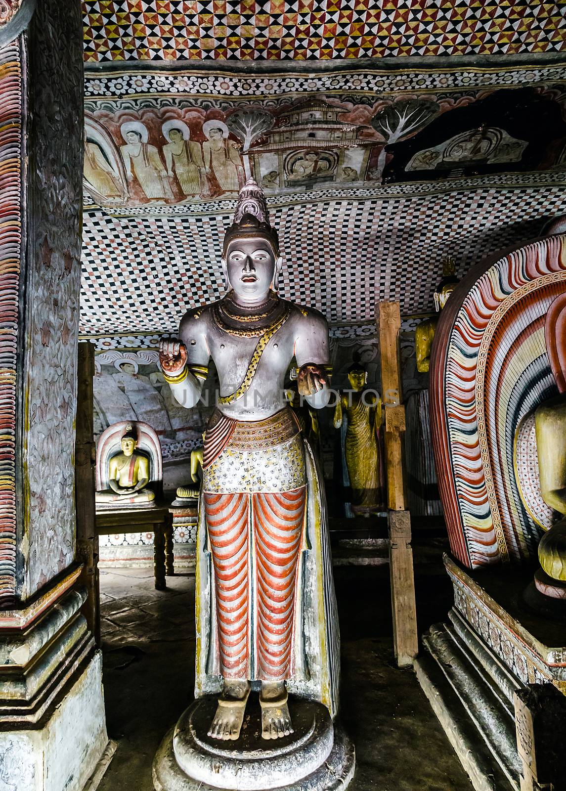 Buddha statues in Dambulla Cave Temple, Sri Lanka