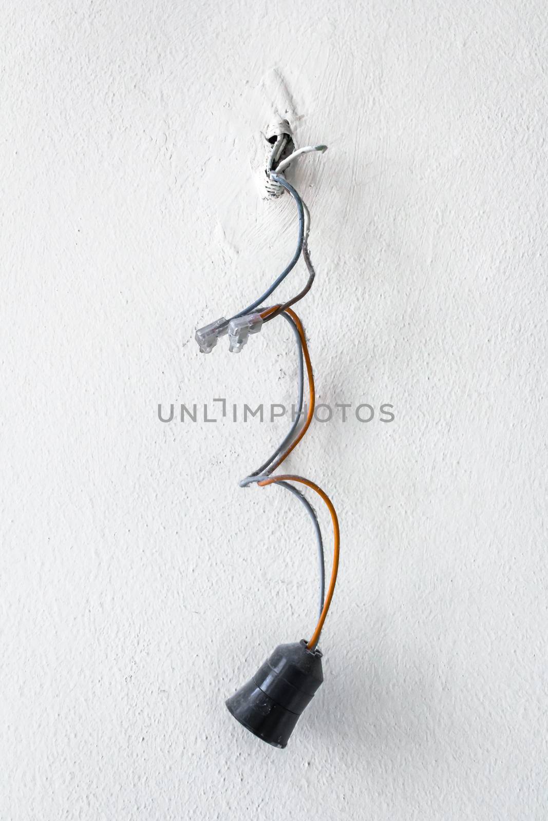 Dangerous bad wiring leading to the bulb by germanopoli