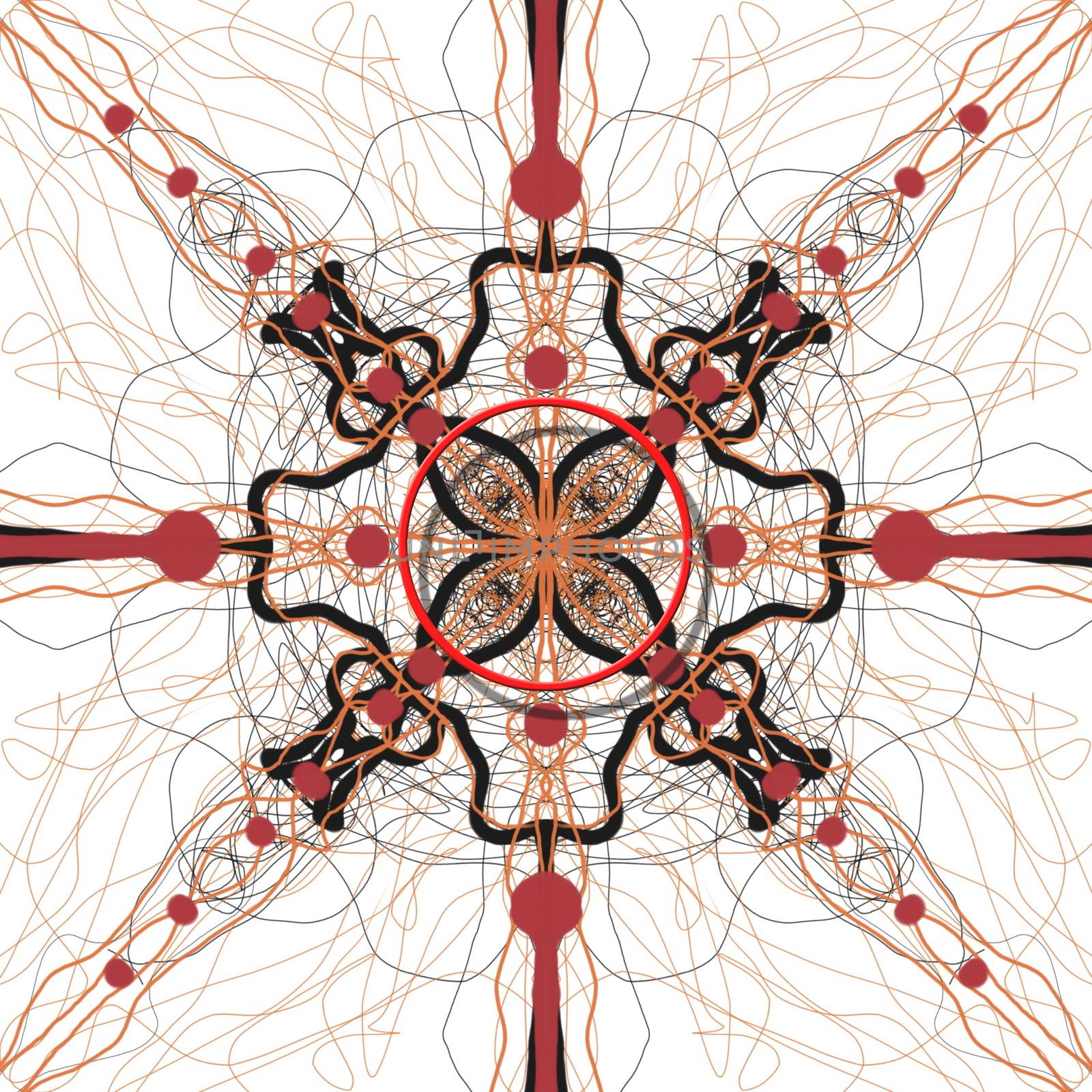 Kaleidoscope.Hand drawing  element made in 2d software