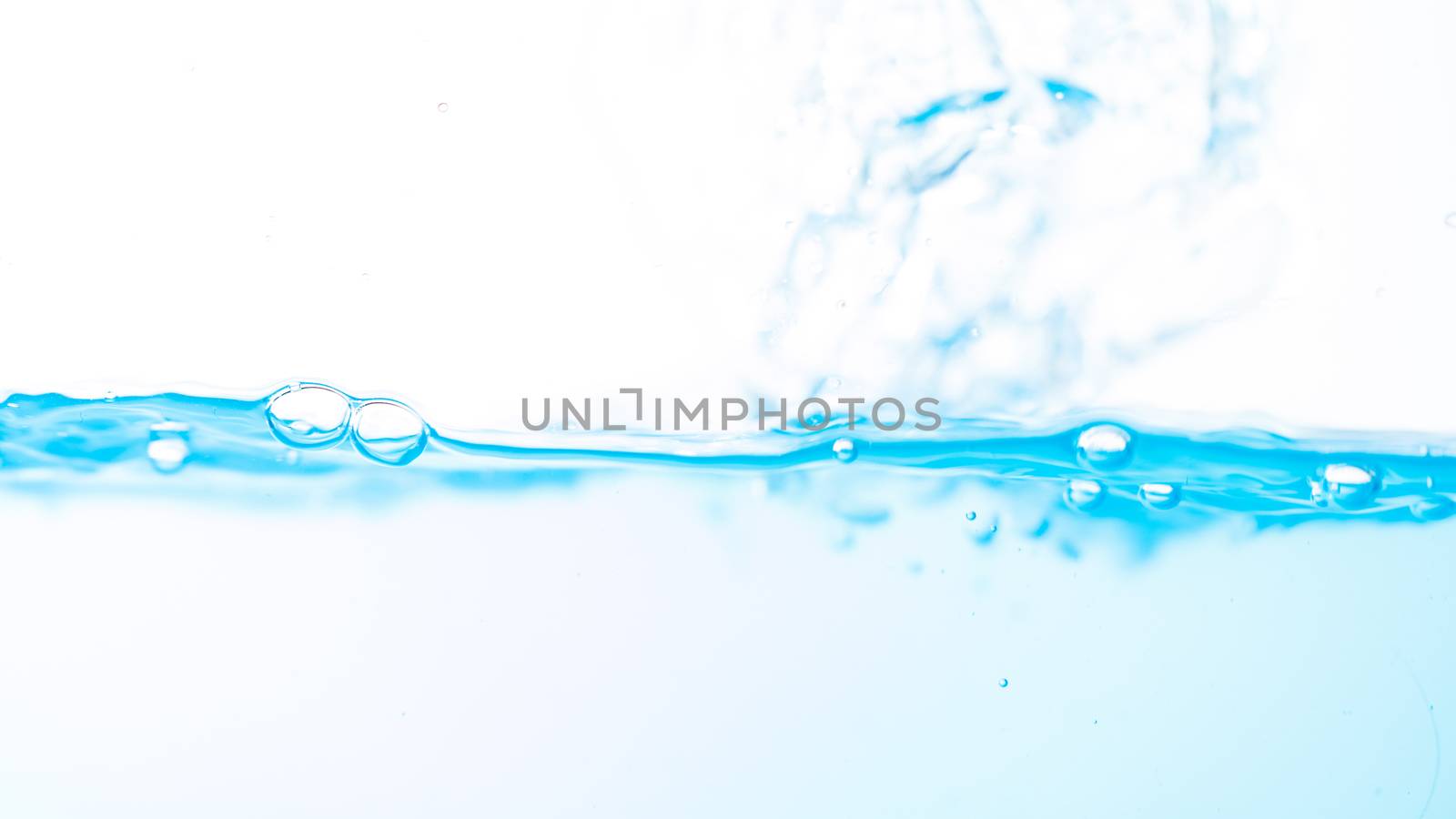 Water splash and ripple isolated on white background