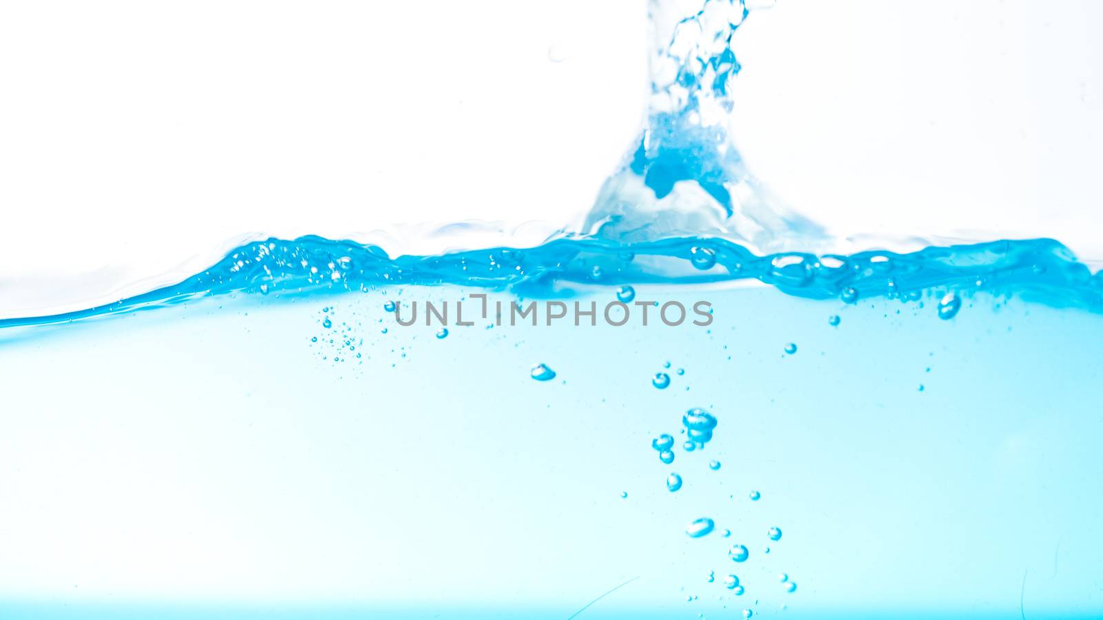 Water splash and ripple isolated on white background