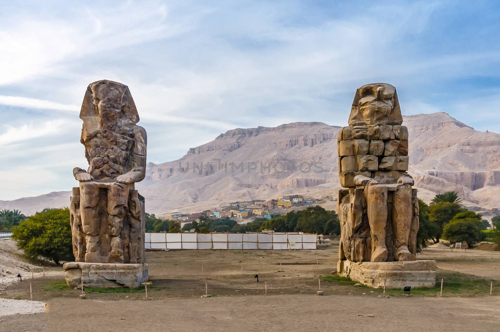 Colossi of Memnon in Luxor in Egypt