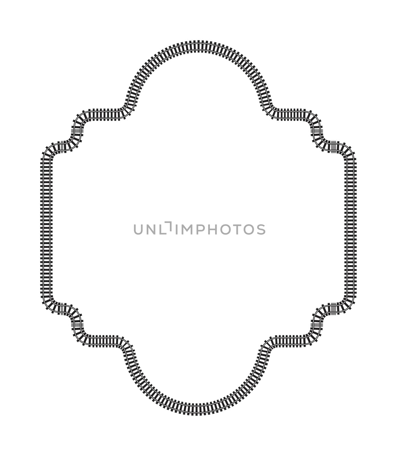 frame elements made in 2d software isolated on white