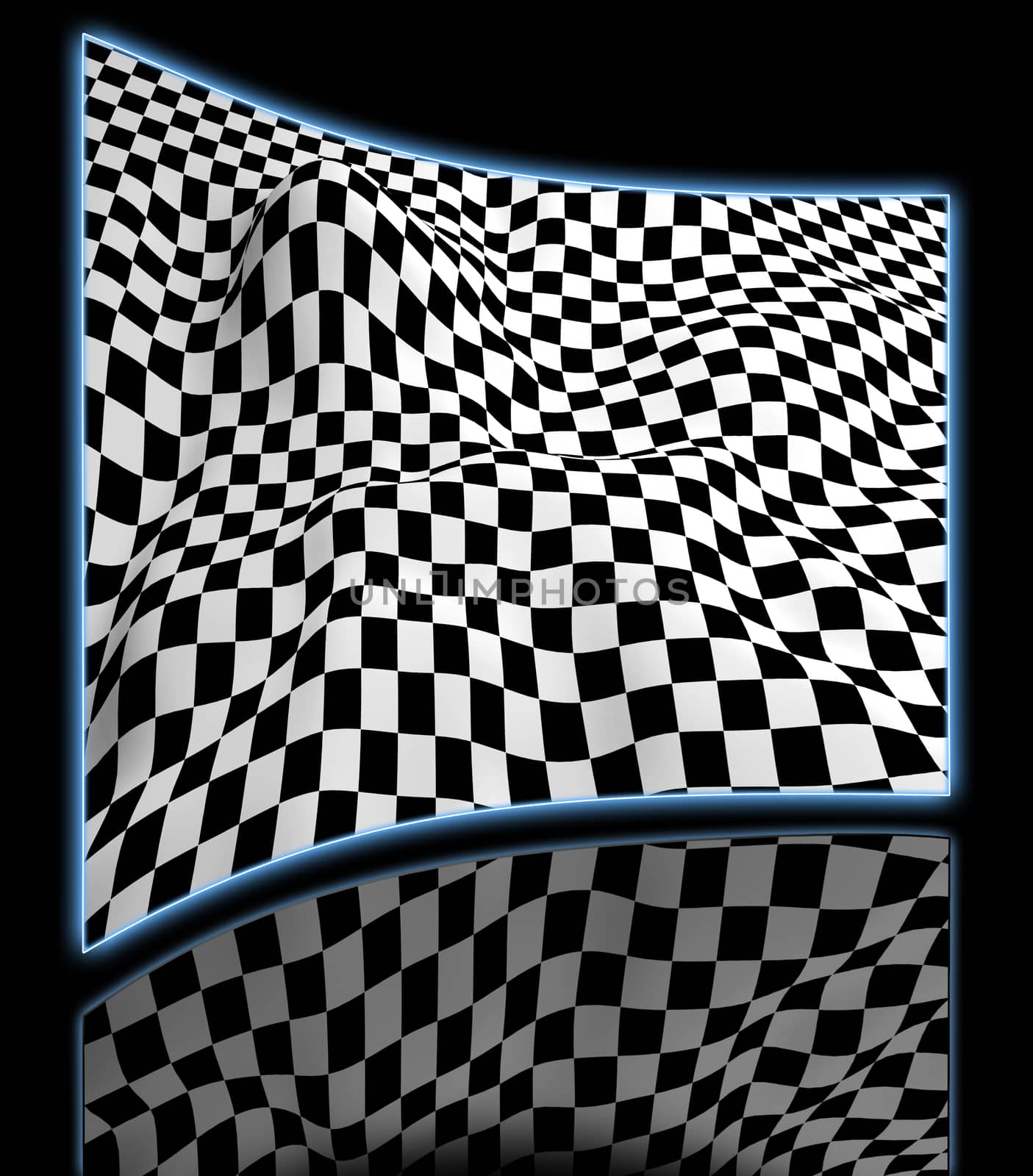 wavy  checkered pattern made in 3d software