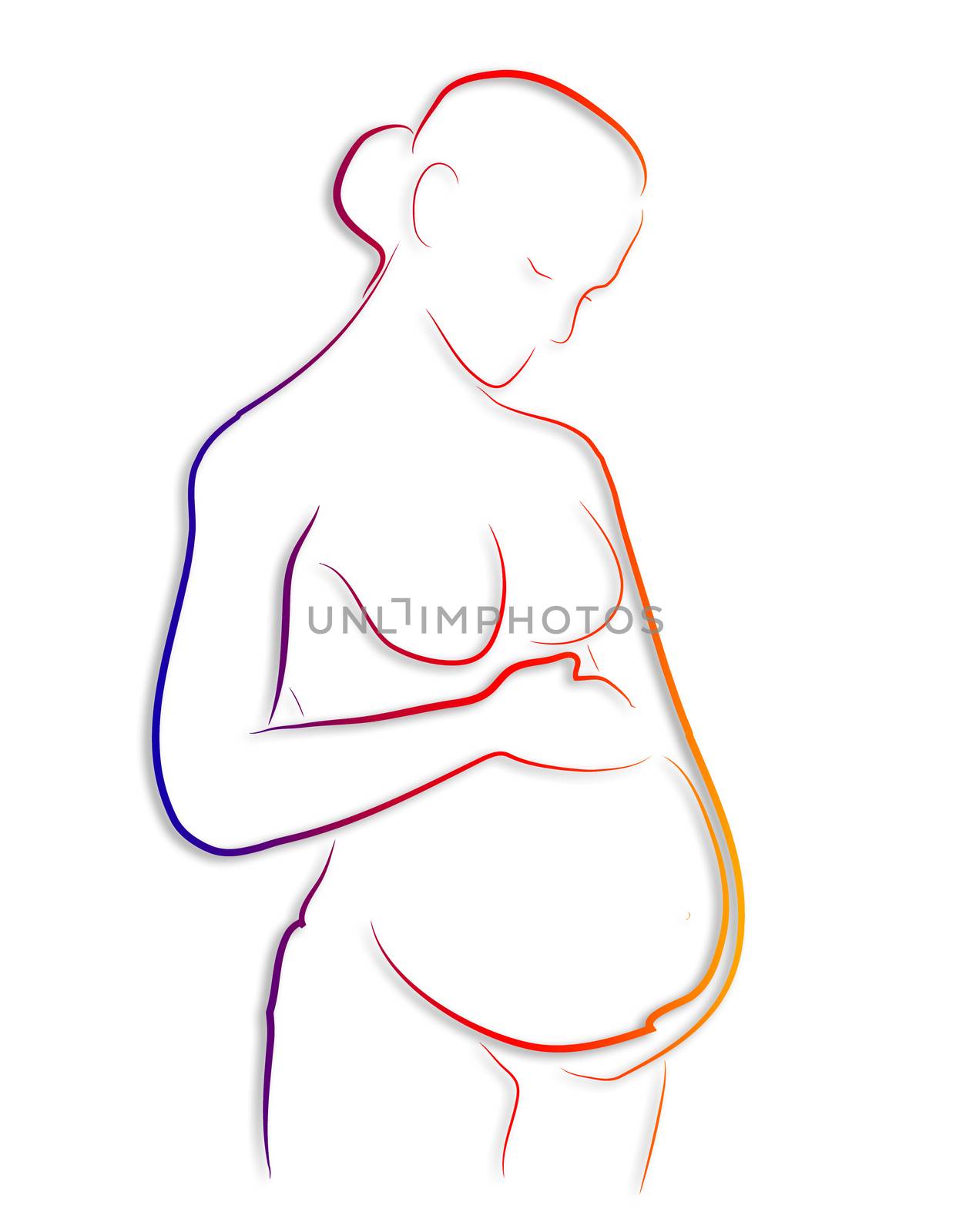 pregnant woman made in 2d software