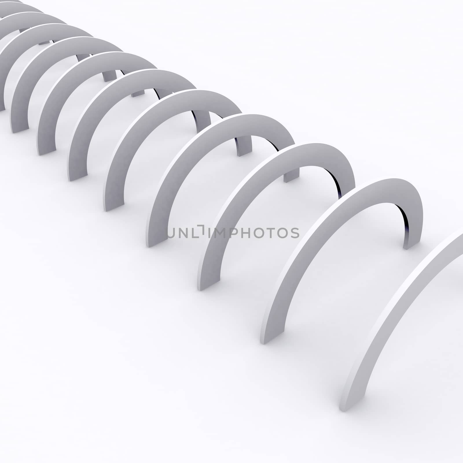 3d Rendering of White Arch Construction. Abstract Architecture Background
