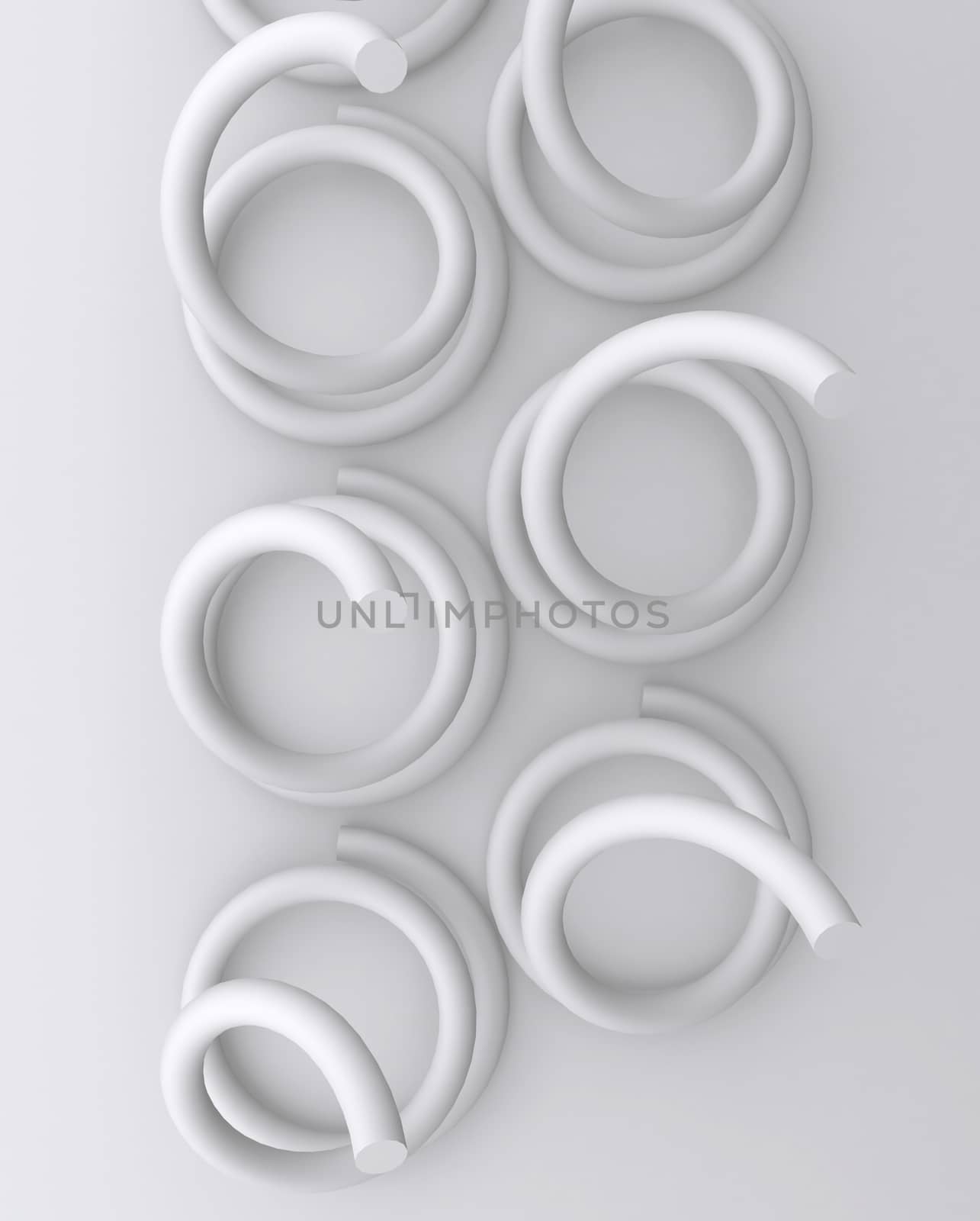 3d Rendering of White Arch Construction. Abstract Architecture Background