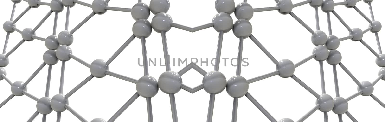 3d render illustration of molecular mesh structure by vitanovski