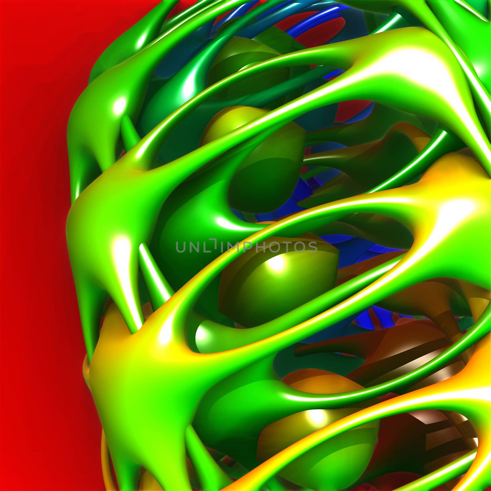 abstract geometric composition made in 3d software by vitanovski