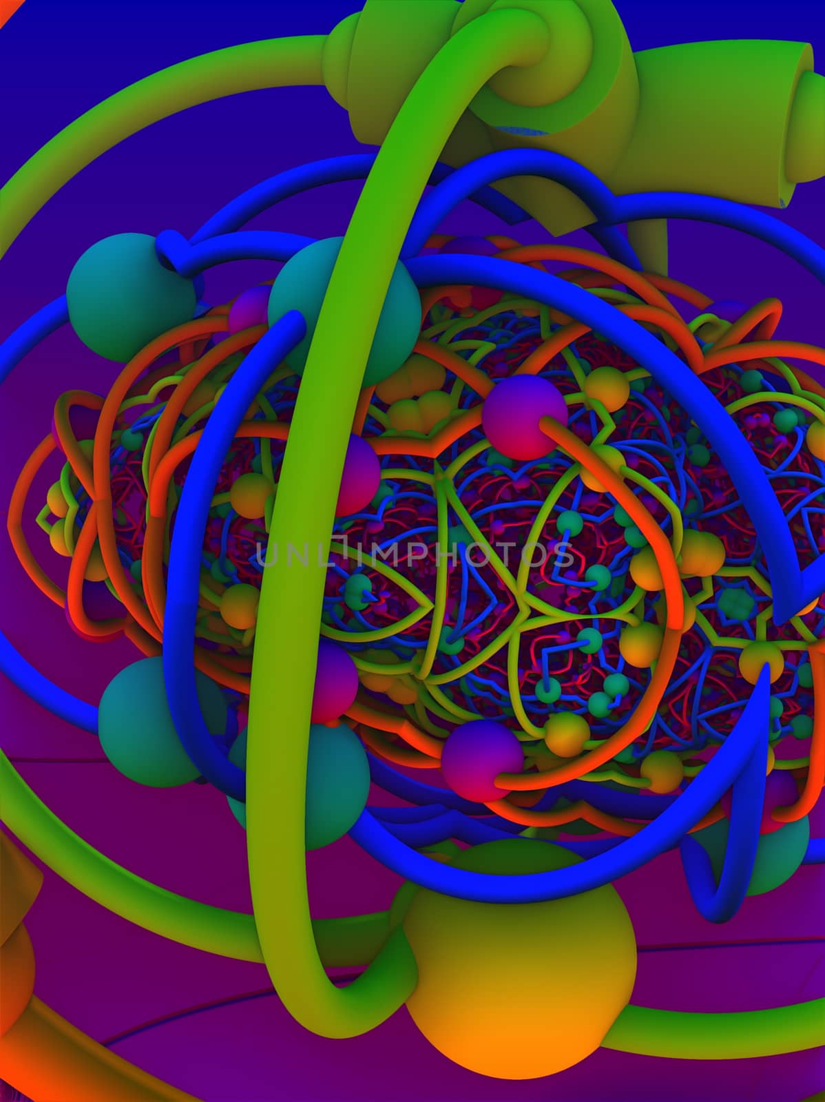 abstract geometric composition made in 3d software by vitanovski